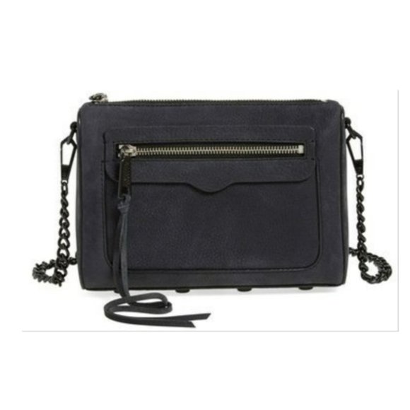 Rebecca Minkoff Handbags - NWOT Black Suede Leather Chain Crossbody Purse